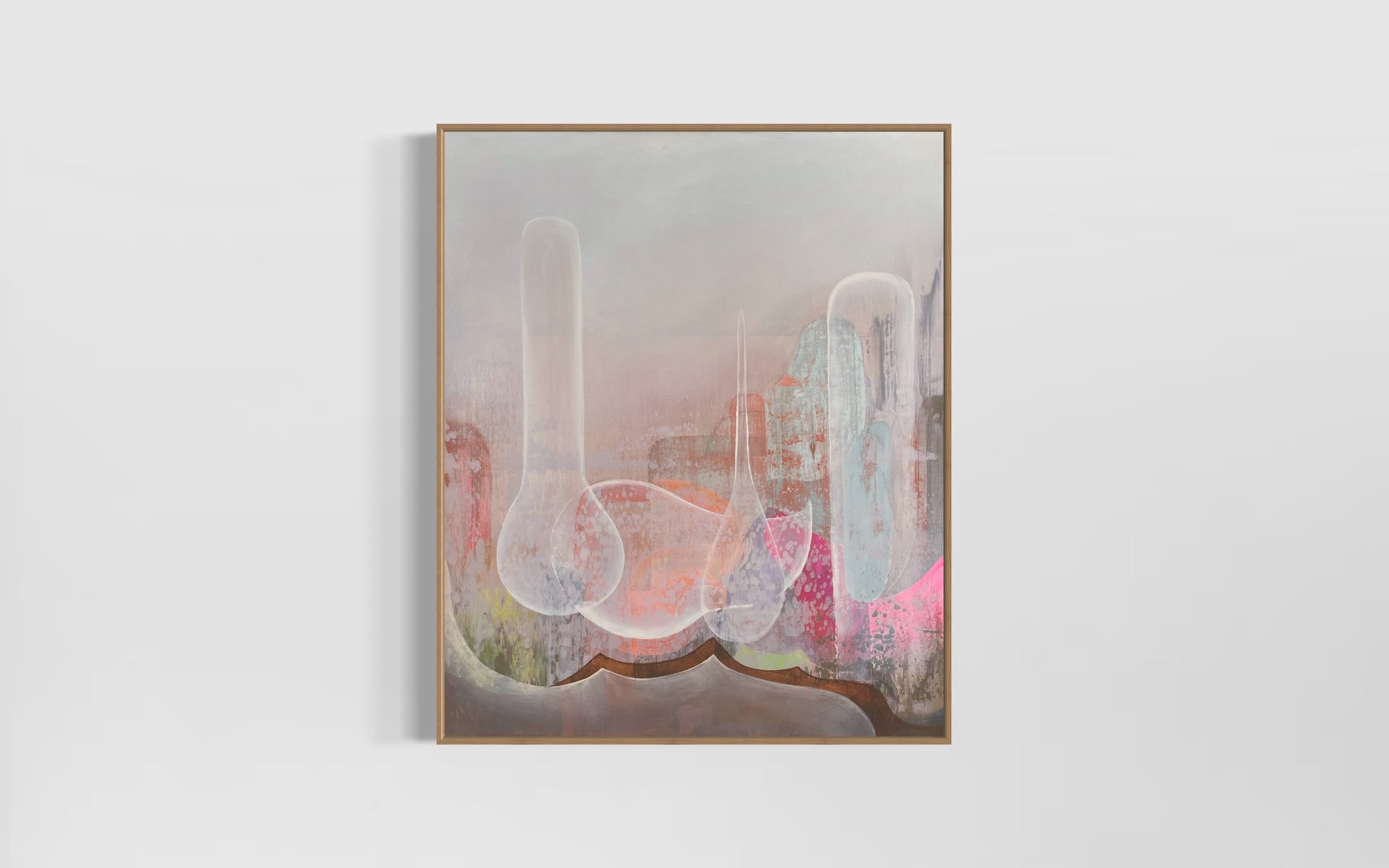 Roze nevel — abstract schilderij van Cheral Art