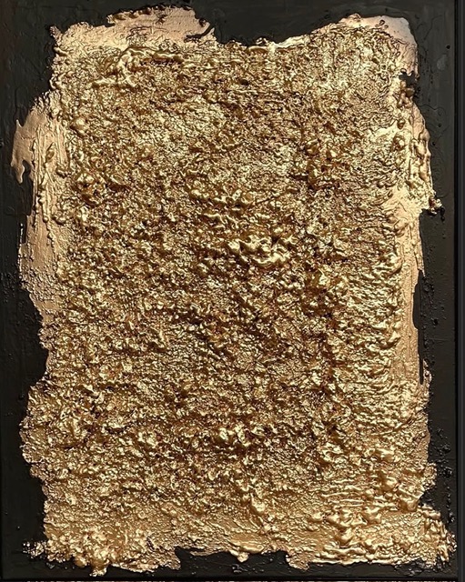 Gouden laag — abstract schilderij van Cheral Art