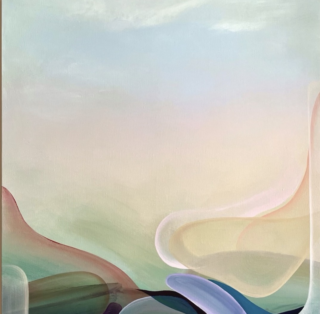 Zachte horizon — abstract schilderij
