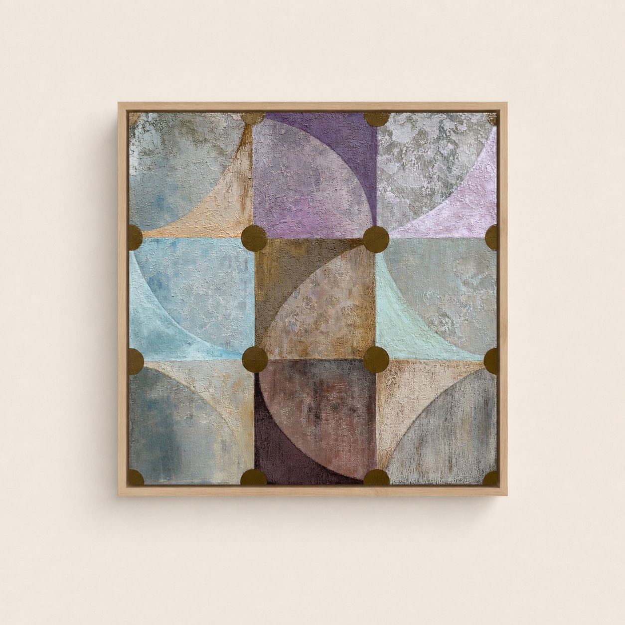 Circle of Gold — abstract schilderij van Cheral Art